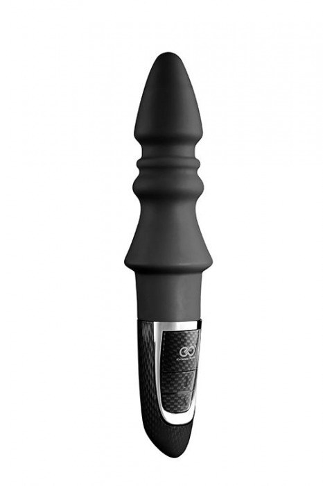 Черный конический анальный вибромассажер-ёлочка JOYFUL PLUG VIBRATOR 5.5INCH - 14 см. - NMC