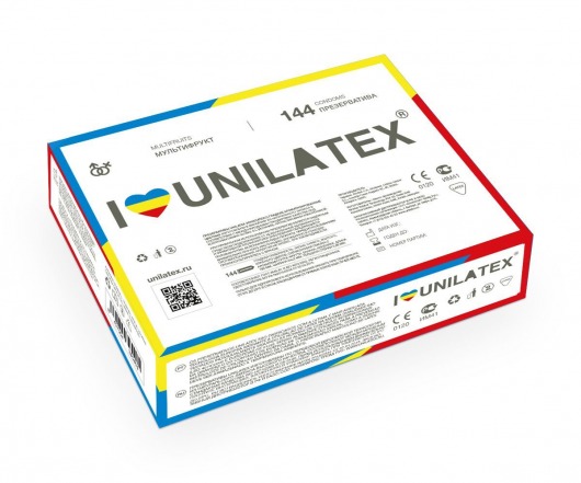 Разноцветные ароматизированные презервативы Unilatex Multifruits - 144 шт. - Unilatex - купить с доставкой в Новосибирске