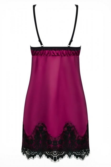 Чувственная атласная сорочка на лямочках - Obsessive купить с доставкой