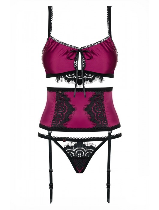 Притягательный комплект белья с кружевом - Obsessive купить с доставкой