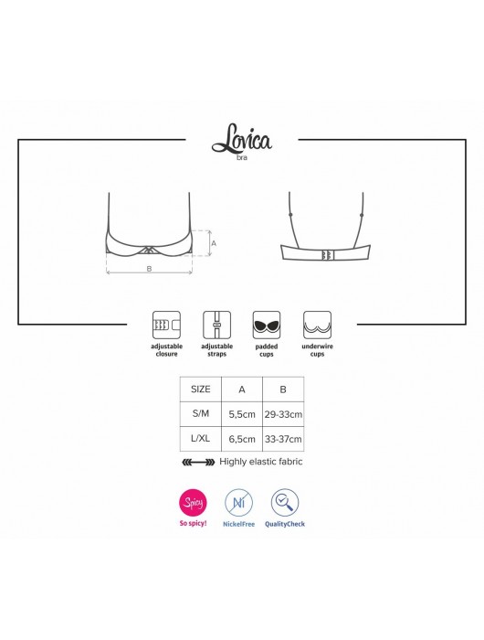 Возбуждающий бюстгальтер с открытыми чашечками - Obsessive купить с доставкой