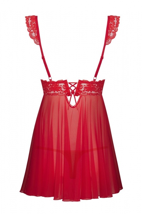 Чувственный бэби-долл со шнуровкой на спине - Obsessive купить с доставкой