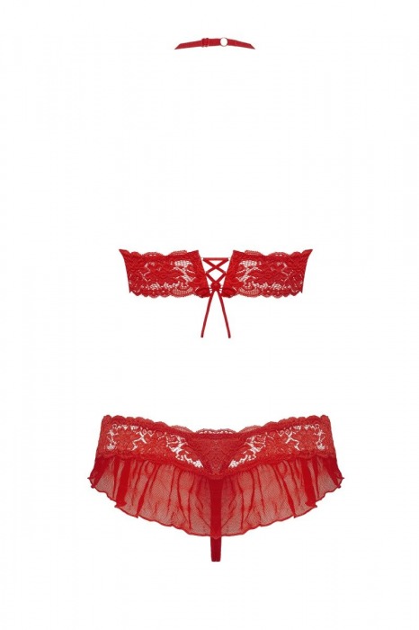 Обольстительный комплект белья с оборкой на лифе - Obsessive купить с доставкой