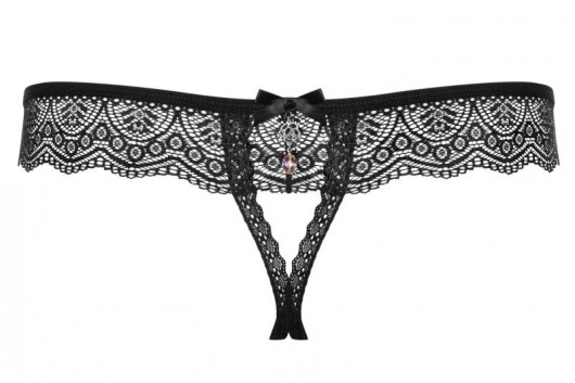 Кружевные контактные трусики с декором - Obsessive купить с доставкой