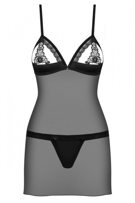 Эротичная сорочка с открытым лифом - Obsessive купить с доставкой