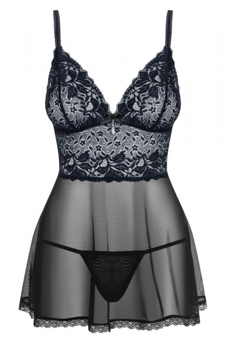 Изысканная воздушная кружевная сорочка - Obsessive купить с доставкой