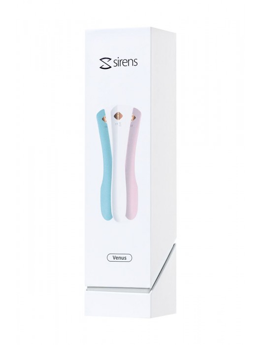 Белый гибкий водонепроницаемый вибратор Sirens Venus - 22 см. - Sirens