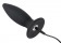 Чёрная перезаряжаемая анальная пробка Black Velvets Recharge Plug M - 12,5 см. - Orion