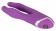 Фиолетовый вибромассажер с двумя отростками Sweet Smile Double Vibrator - 18,7 см. - Orion