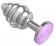 Серебристая спиралевидная анальная пробка с сиреневым кристаллом - 7 см. - Джага-Джага - купить с доставкой в Новосибирске Серебристая спиралевидная анальная пробка с сиреневым кристаллом - 7 см. - Джага-Джага - купить с доставкой в Новосибирске