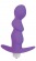 Фиолетовый рельефный вибромассажер с ограничителем - 9,5 см. - Bior toys