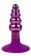 Фиолетовая анальная пробка-елочка с ограничителем - 9 см. - Bior toys