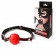 Красно-черный пластиковый кляп-шарик с отверстиями Ball Gag - Bior toys - купить с доставкой в Новосибирске