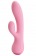 Нежно-розовый вибратор Zachary с клиторальным стимулятором - 17,8 см. - Baile
