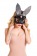 Черная кожаная маска с ушками Bonny - ToyFa - купить с доставкой в Новосибирске