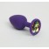 Фиолетовая анальная пробка с радужным стразом - 7,6 см. - 4sexdreaM - купить с доставкой в Новосибирске Фиолетовая анальная пробка с радужным стразом - 7,6 см. - 4sexdreaM - купить с доставкой в Новосибирске