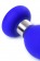 Синяя силиконовая анальная втулка с ограничителем - 10 см. - ToyFa