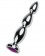 Серебристый анальный стимулятор с фиолетовым кристаллом - 14 см. - ToyFa