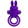Фиолетовое эрекционное кольцо с вибростимуляцией клитора Vibrant Penis Ring III - Baile - в Новосибирске купить с доставкой