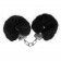 Черные меховые наручники Love с ключиками - Baile - купить с доставкой в Новосибирске
