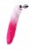 Серебристая анальная втулка с бело-розовым хвостом - размер M - ToyFa - купить с доставкой в Новосибирске