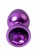 Фиолетовый анальный плаг с кристаллом фиолетового цвета - 8,2 см. - ToyFa - купить с доставкой в Новосибирске
