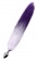 Серебристая металлическая анальная втулка с фиолетово-белым хвостом - размер M - ToyFa - купить с доставкой в Новосибирске