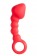 Красный анальный стимулятор с кольцом HEAD INVADER - 13 см. - Dream Toys