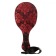 Красно-черная закругленная шлепалка Round Double Paddle - 28 см. - California Exotic Novelties - купить с доставкой в Новосибирске