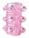 Розовая насадка на пенис Crystal sleeve с шариками и пупырышками - 5,5 см. - Bior toys - в Новосибирске купить с доставкой