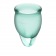Набор темно-зеленых менструальных чаш Feel confident Menstrual Cup - Satisfyer - купить с доставкой в Новосибирске