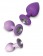 Набор из 3 фиолетовых анальных пробок со стразами Little Gems Trainer Set - Pipedream - купить с доставкой в Новосибирске