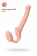 Телесный безремневой страпон Silicone Bendable Strap-On S - Strap-on-me - купить с доставкой в Новосибирске