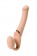 Телесный безремневой вибрострапон Silicone Bendable Strap-On M - Strap-on-me - купить с доставкой в Новосибирске