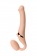 Телесный безремневой вибрострапон Silicone Bendable Strap-On M - Strap-on-me - купить с доставкой в Новосибирске