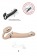 Телесный безремневой вибрострапон Silicone Bendable Strap-On M - Strap-on-me - купить с доставкой в Новосибирске