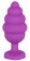 Фиолетовая анальная пробка Extra Large Ribbed Diamond Heart Plug - 9,6 см. - Shots Media BV - купить с доставкой в Новосибирске
