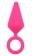 Розовая анальная пробка с кольцом Candy Plug L - 13,2 см. - Chisa