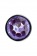 Серебристая гладкая коническая анальная пробка с фиолетовым кристаллом - 7 см. - Штучки-дрючки - купить с доставкой в Новосибирске