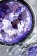Серебристая гладкая коническая анальная пробка с фиолетовым кристаллом - 7 см. - Штучки-дрючки - купить с доставкой в Новосибирске