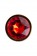 Золотистая гладкая коническая анальная пробка с красным кристаллом - 7 см. - Штучки-дрючки - купить с доставкой в Новосибирске