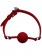 Красный дышащий силиконовый кляп-шарик с фиксацией и замочком - Eroticon - купить с доставкой в Новосибирске