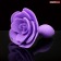 Фиолетовая гладкая анальная втулка-роза - Bior toys - купить с доставкой в Новосибирске