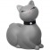 Серый массажёр-кошка I Rub My Kitty с вибрацией - Big Teaze Toys - купить с доставкой в Новосибирске