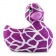 Филетово-белый вибратор-уточка I Rub My Duckie 2.0 Wild - Big Teaze Toys - купить с доставкой в Новосибирске