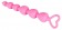 Розовая анальная цепочка Plip Plop - 17,5 см. - Orion