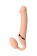 Телесный безремневой вибрострапон Vibrating Bendable Strap-On L - Strap-on-me - купить с доставкой в Новосибирске