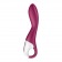 Малиновый вибромассажер для стимуляции G-точки Heated Thrill - 20,6 см. - Satisfyer