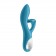 Бирюзовый вибратор-кролик Embrace Me - 21,2 см. - Satisfyer