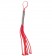 Красная резиновая плеть с 8 хлыстами - 35 см. - Sitabella - купить с доставкой в Новосибирске